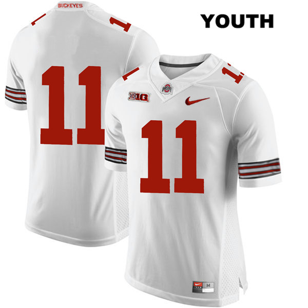 Ohio State Buckeyes Youth Tyreke Smith #11 White Authentic Nike No Name College NCAA Stitched Football Jersey EA19B82LH